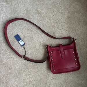 Rebecca Minkhoff Red Leather Studded Crossbody, NWT